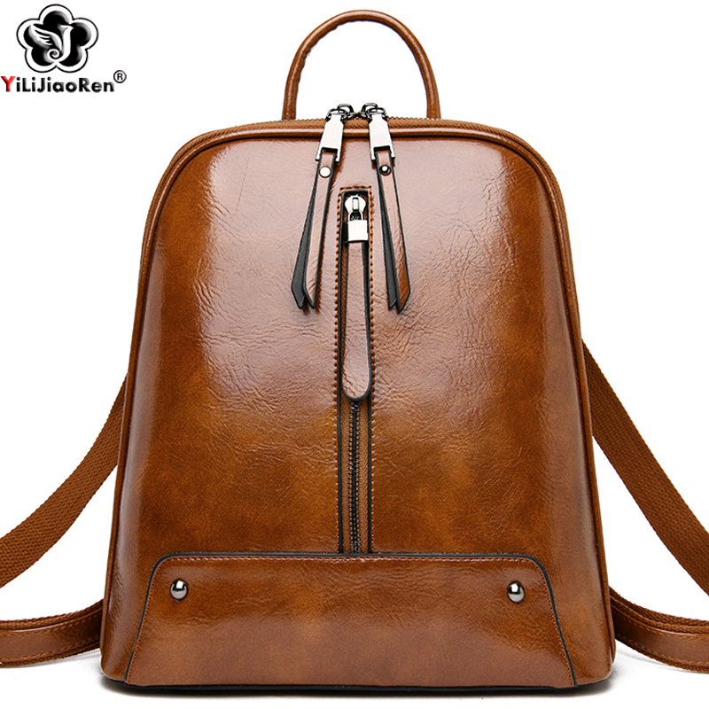 Leatherwork Wallet - Mulheres mochila de couro moda mochila