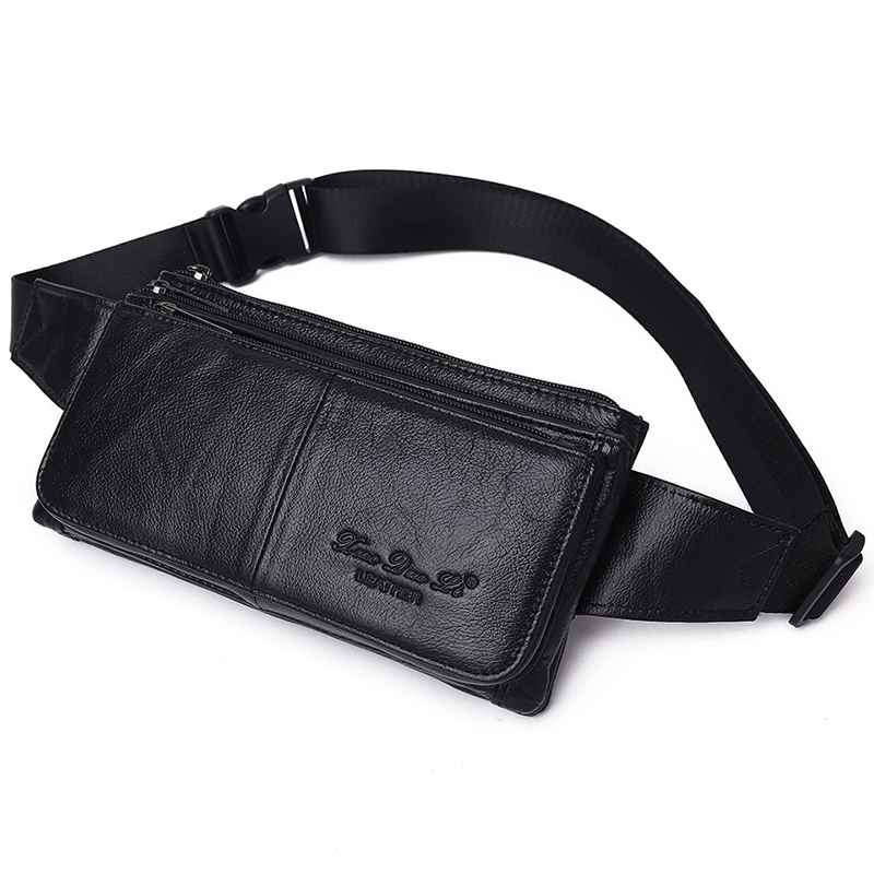 Leatherwork Wallet - Bolsa de Cintura Masculina em Couro