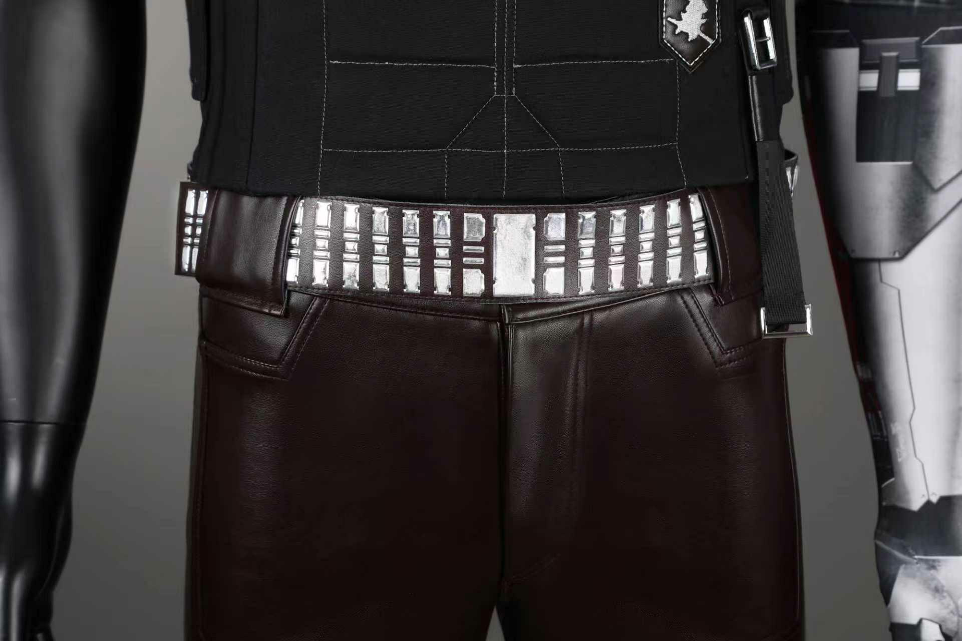 Leather Work Pants - Johnny silverhand cosplay traje halloween carnaval