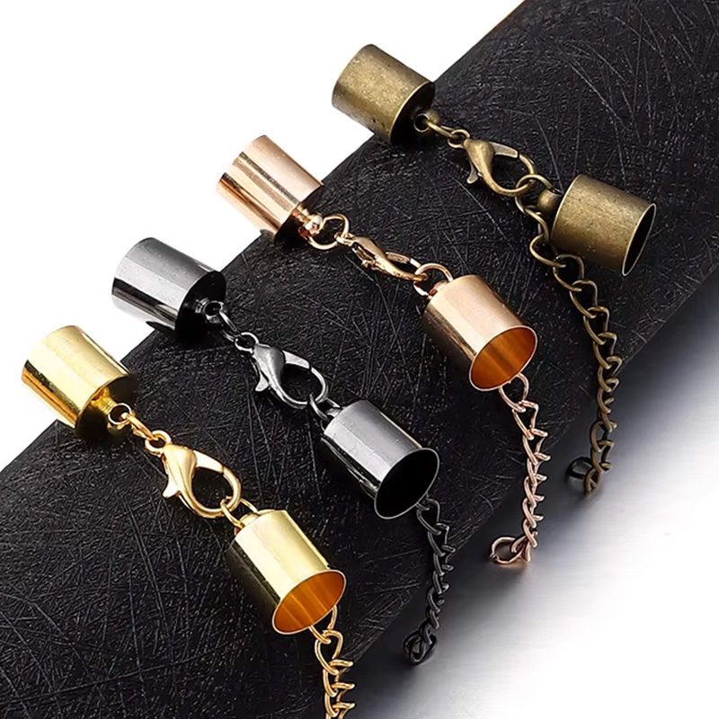 Leatherwork Diy - 10 conjuntos de tampas de extremidade