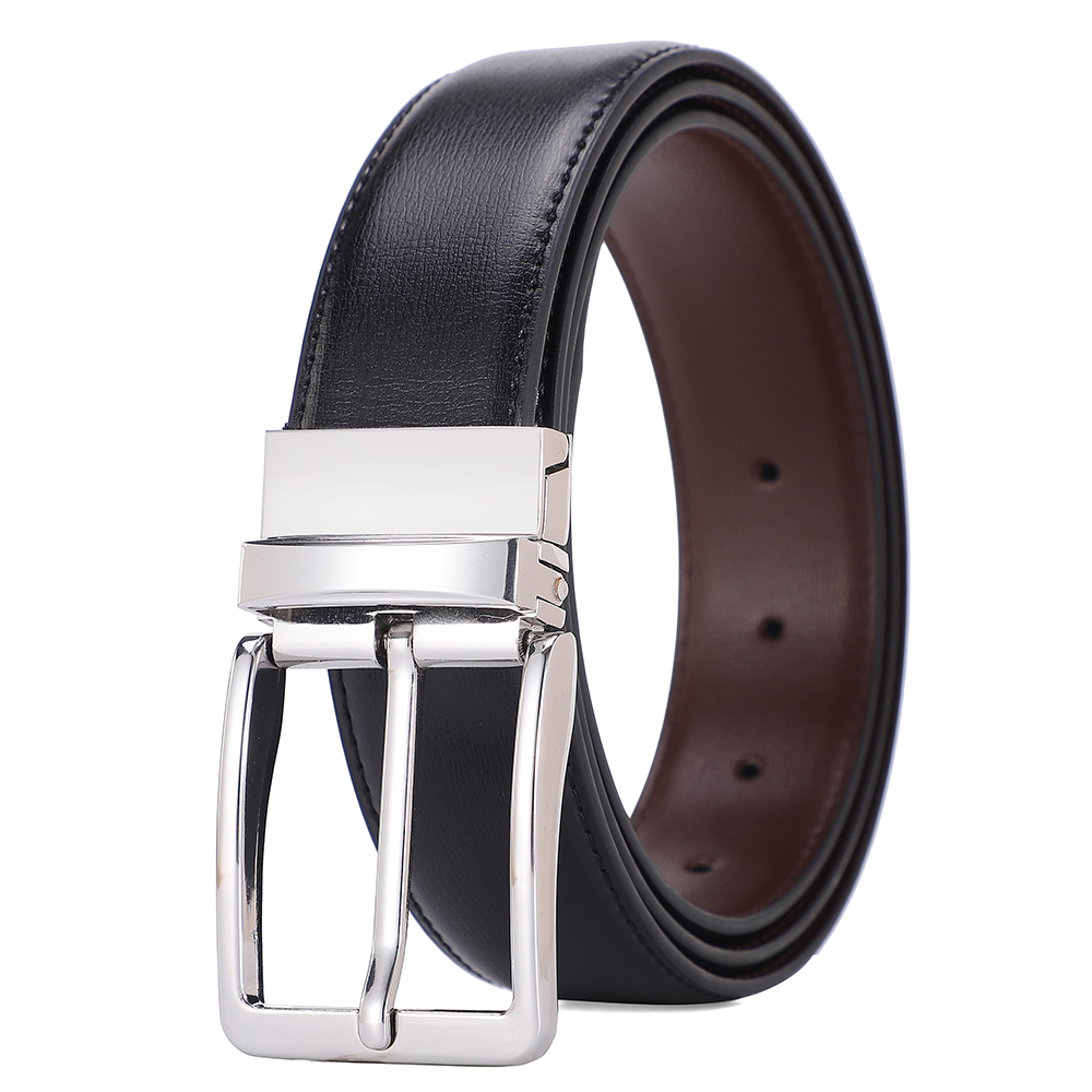 Leather Work Jeans - Cintos masculinos de couro real com