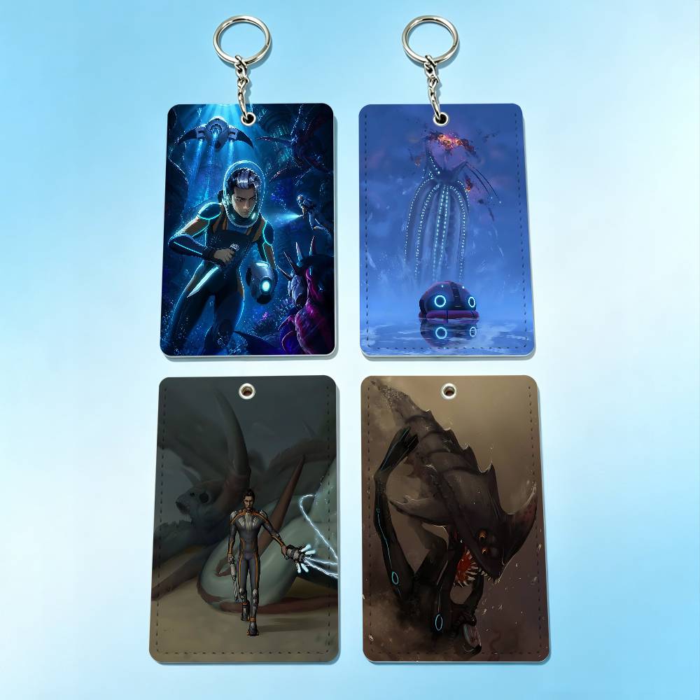 Leather Work - Hot Game S-Subnautica 2 Porta-crachá e