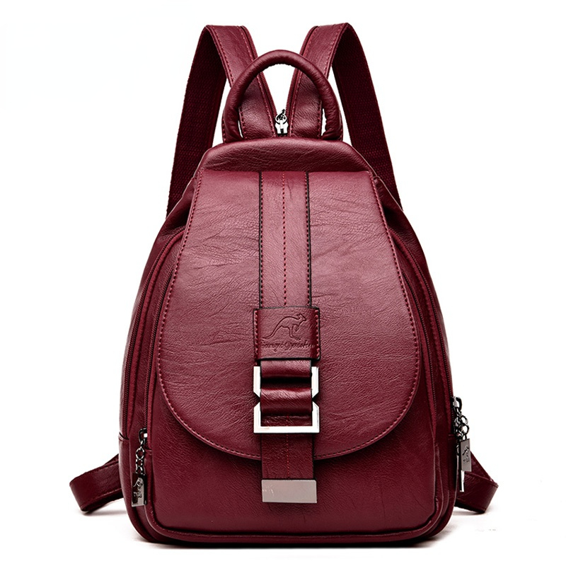 Leatherwork Wallet - Designer Mochilas de Couro para Mulheres,