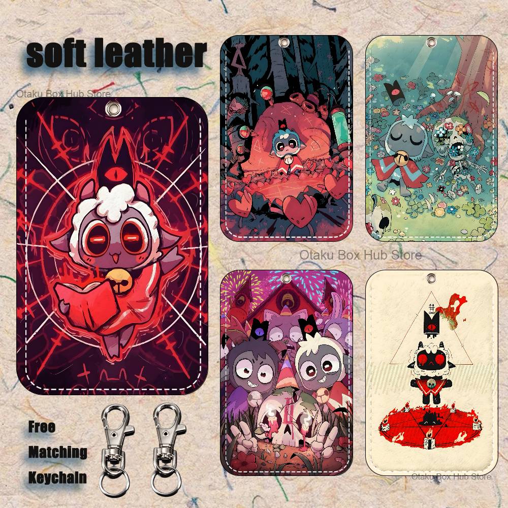 Leather Work - C-culto o l-ambo ovelha titular chaveiro