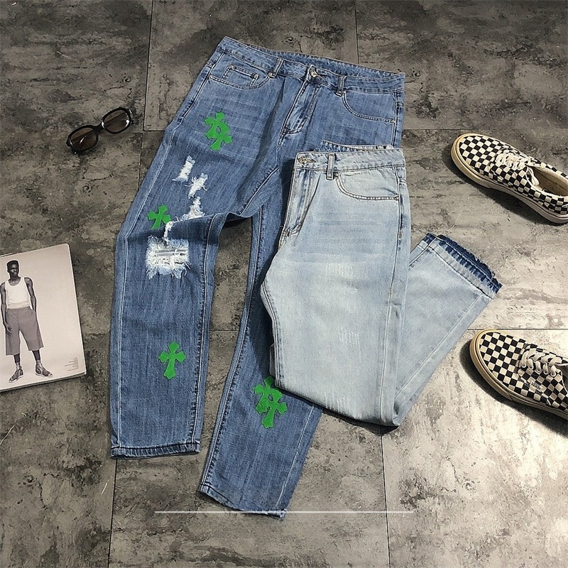 Leather Work Jeans - Calça Jeans Feminina Street Style Rasgada