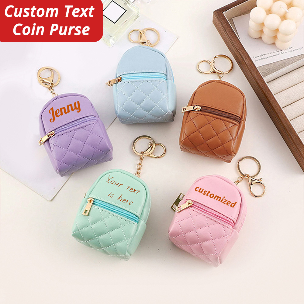 Leatherwork Wallet - Mini Porta-Moedas Personalizado com Nome, Chaveiro