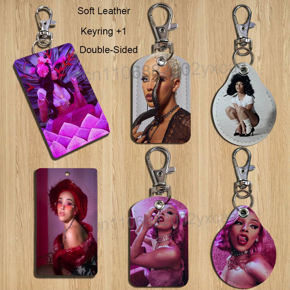 Leather Work - Porta-Cartões Doja Cat Vermelho de Alta