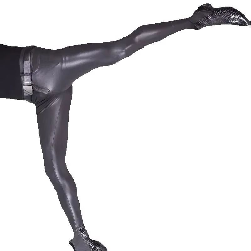 Leather Work Pants - Moda jeans magros sexy calças casuais