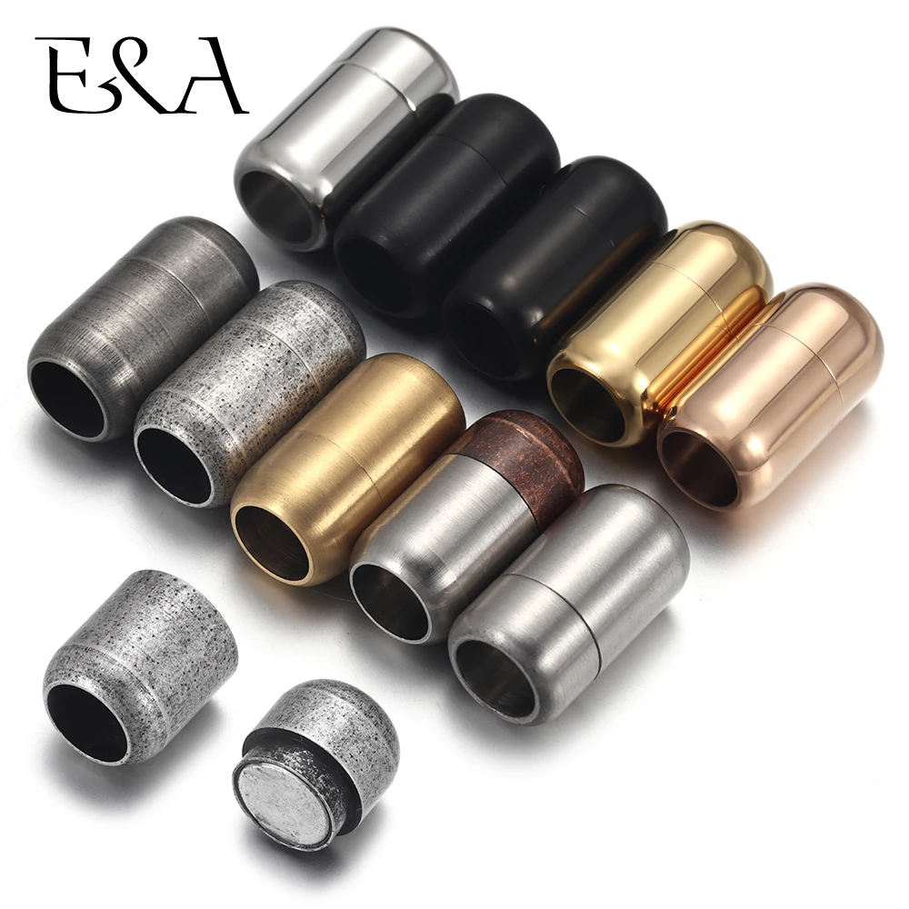 Leatherwork Diy - Aço inoxidável 3mm-8mm fechos magnéticos redondos