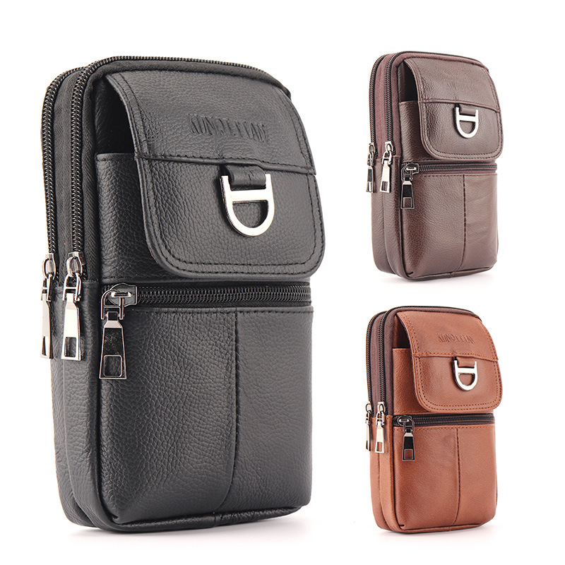 Leatherwork Wallet - Bolsa de Cintura Masculina de Couro