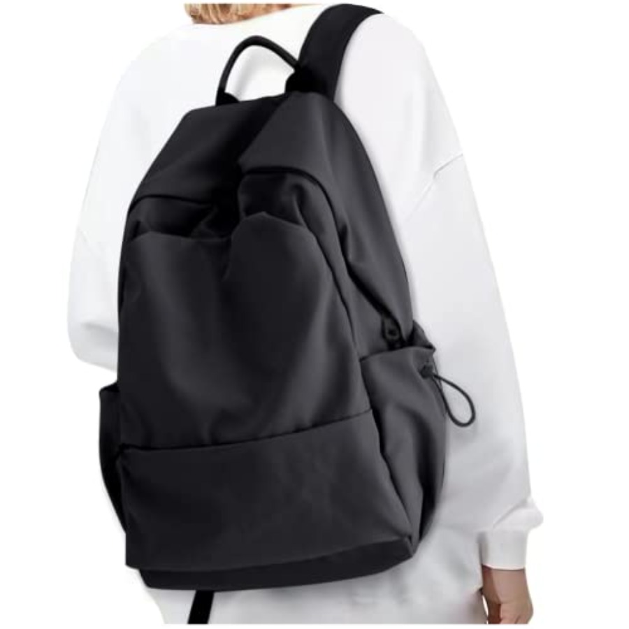 Leather Work - Mochila preta para mulheres, mochila escolar