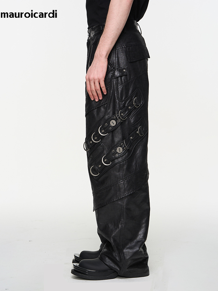 Mauroicardi primavera outono l - Leather Work Pants avaliação e preço