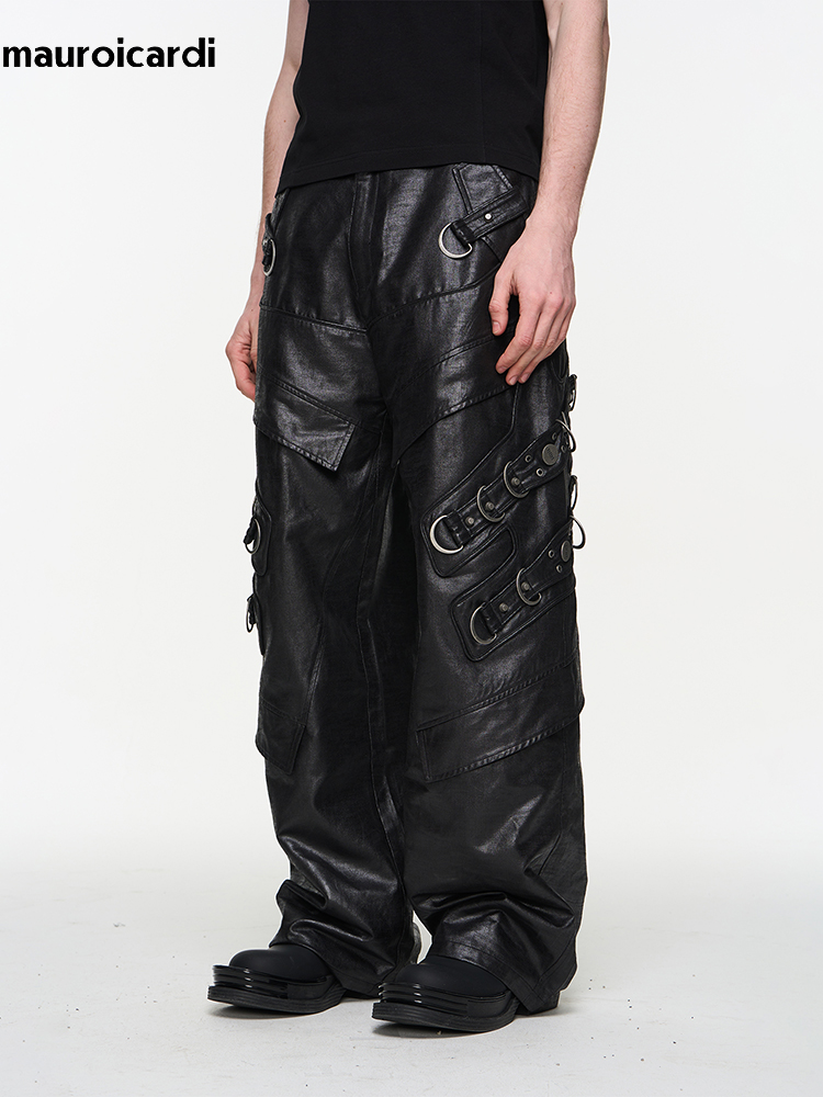 Mauroicardi primavera outono l - Leather Work Pants avaliação e preço
