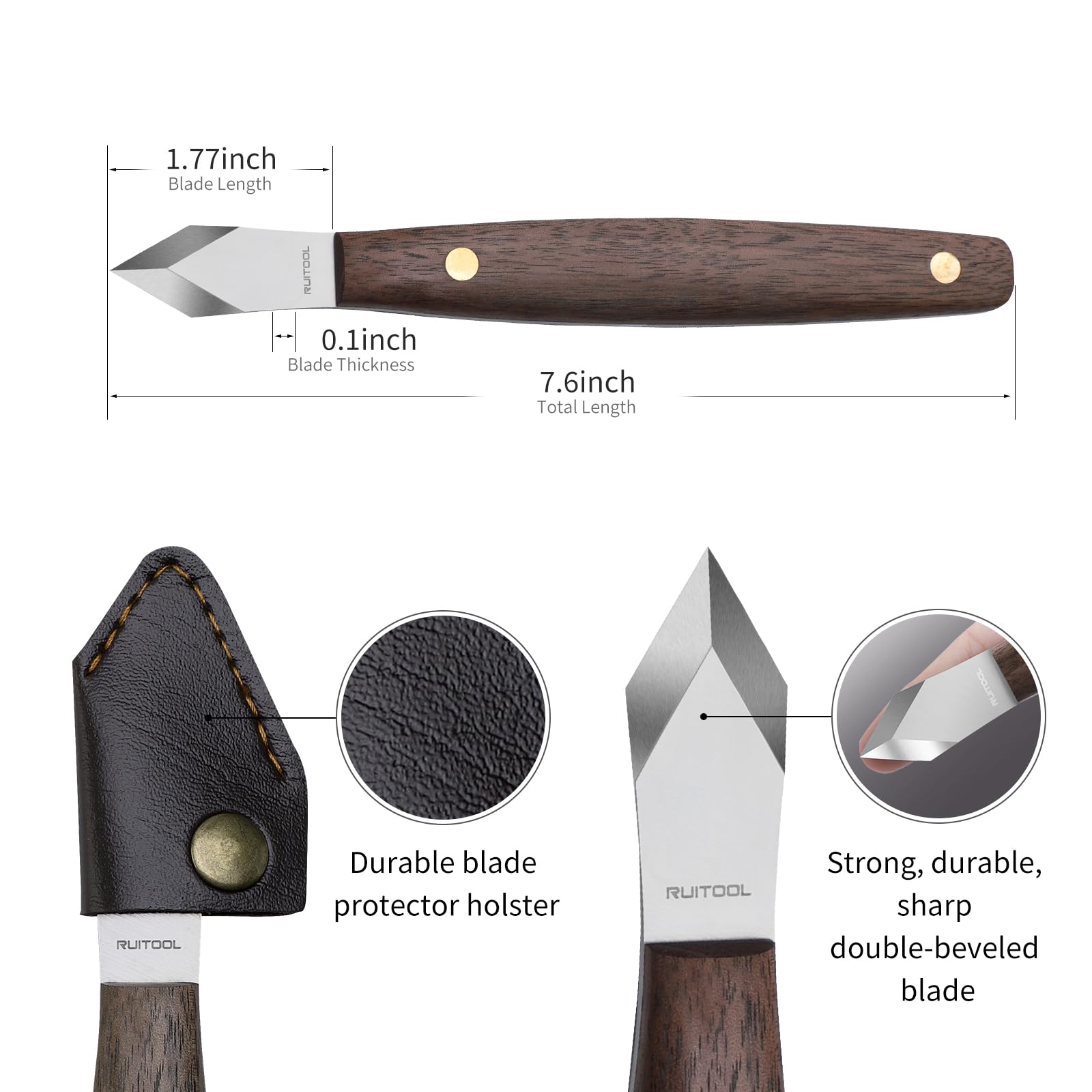 Faca de marcação RUITOOL, aço  - Leatherwork Knife Sheath avaliação e preço