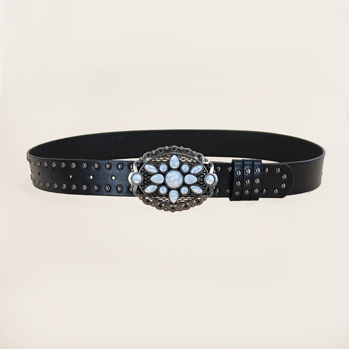 Cinto casual punk com rebites  - Leather Work Jeans avaliação e preço