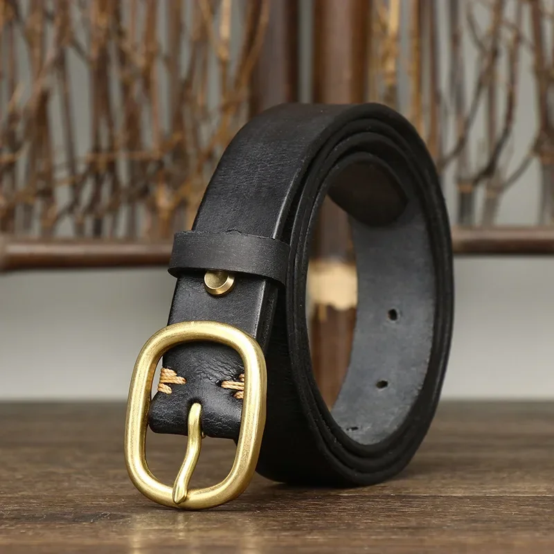2.8cm senhoras couro puro de a - Leather Work Jeans avaliação e preço