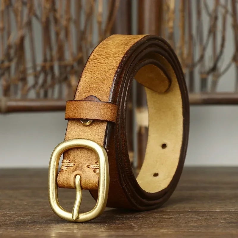 2.8cm senhoras couro puro de a - Leather Work Jeans avaliação e preço