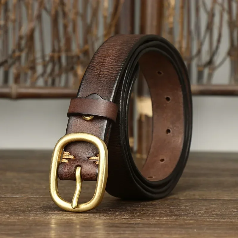 2.8cm senhoras couro puro de a - Leather Work Jeans avaliação e preço