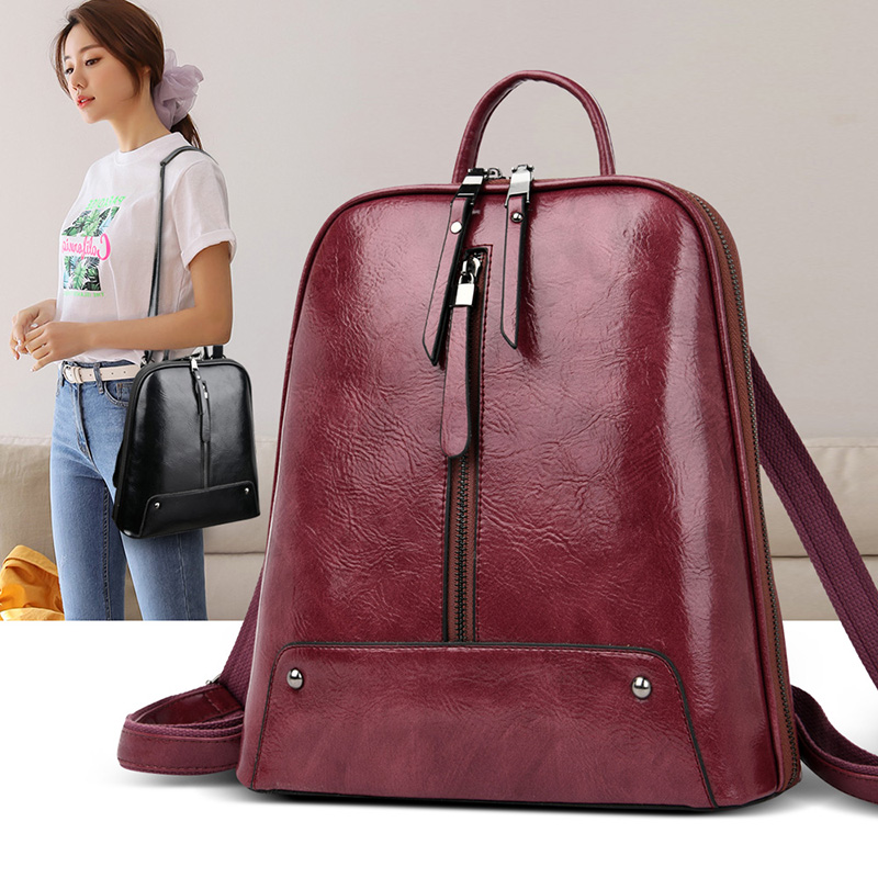 Mulheres mochila de couro moda - Leatherwork Wallet avaliação e preço
