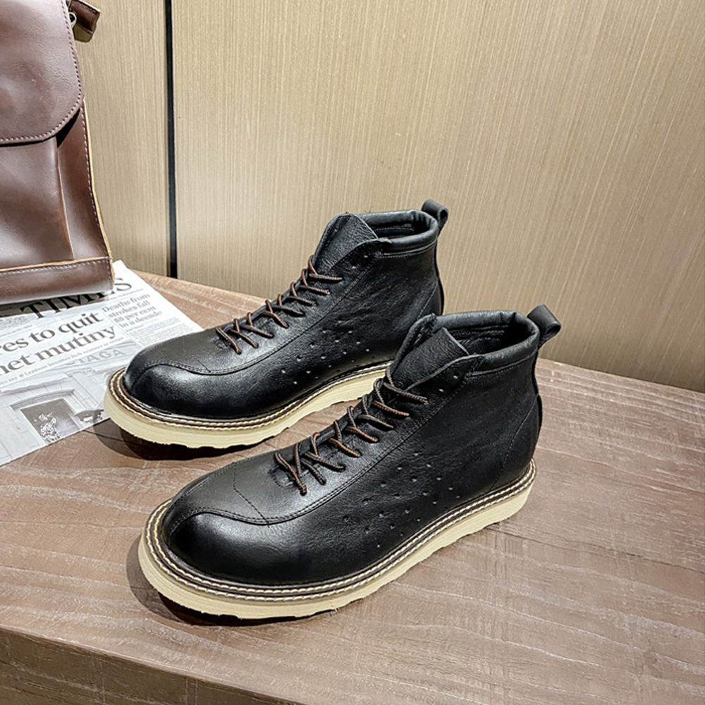 Botas masculinas de couro genu - Leather Work Outfit avaliação e preço