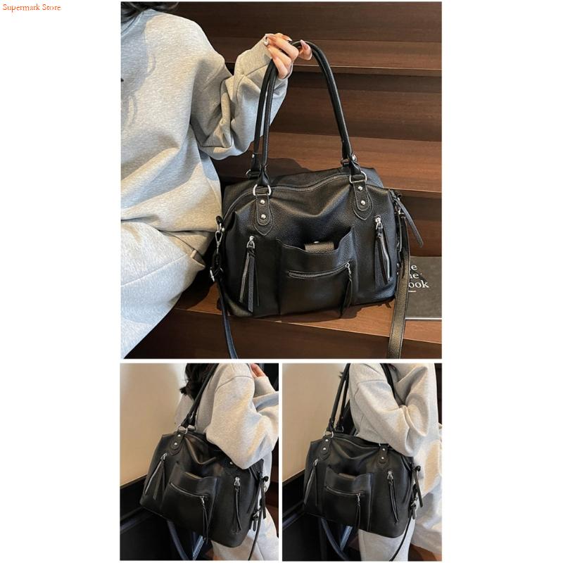 Q5we multiuso axilas saco retr - Leather Work Duffle Bag avaliação e preço