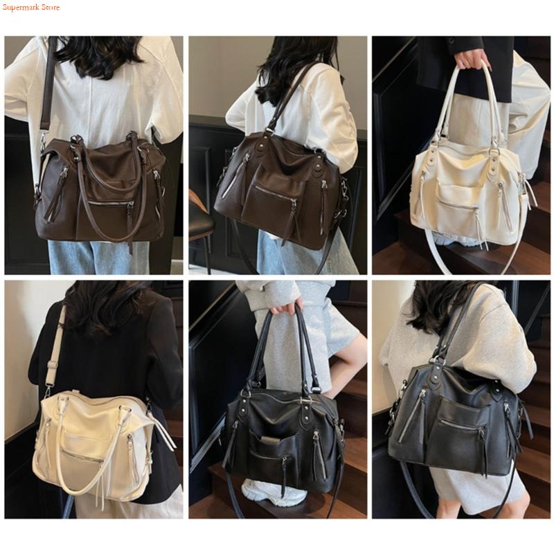 Q5we multiuso axilas saco retr - Leather Work Duffle Bag avaliação e preço