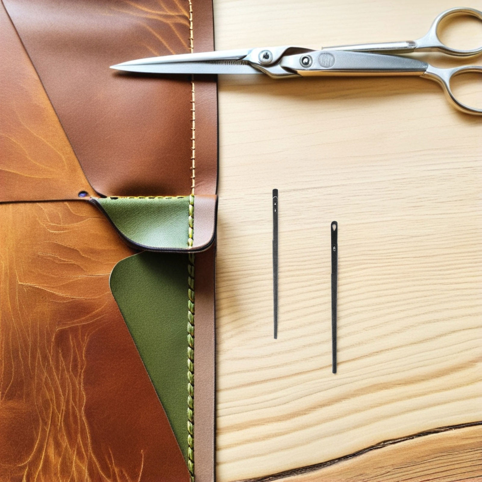 Conjunto de 8 Agulhas Ergonômi - Leatherwork Hand Sewing Needles avaliação e preço