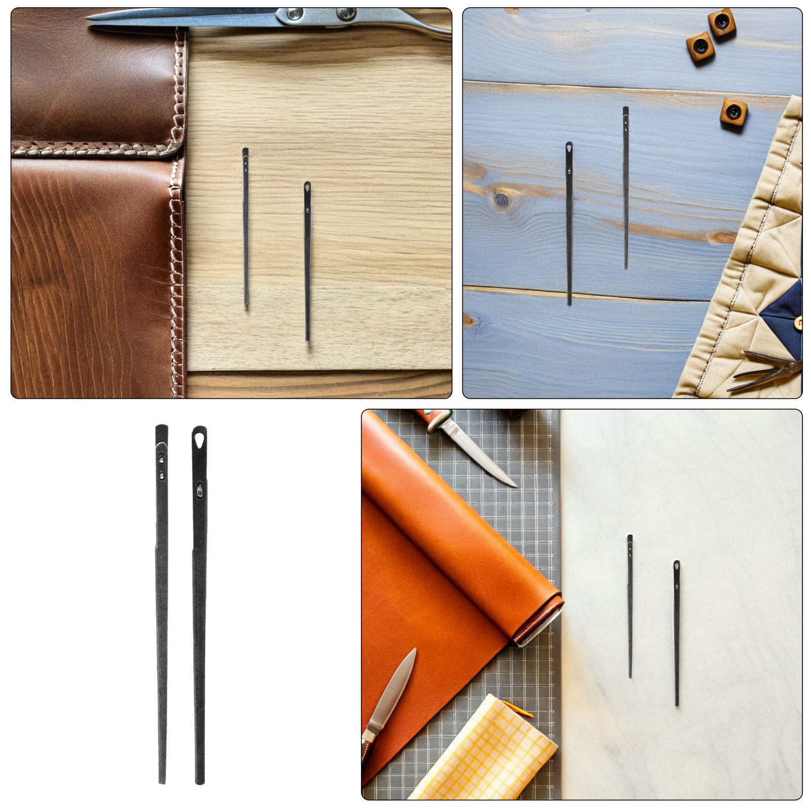 Conjunto de 8 Agulhas Ergonômi - Leatherwork Hand Sewing Needles avaliação e preço