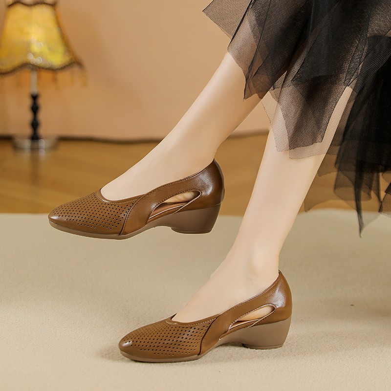 Sapatos de Cunha Femininos San - Leather Work Outfit avaliação e preço