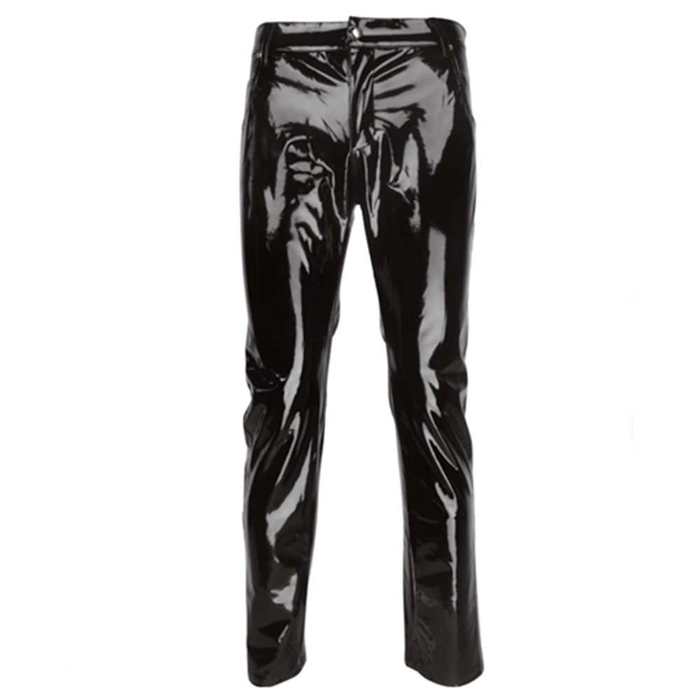 Calças de látex de pvc brilhan - Leather Work Pants avaliação e preço