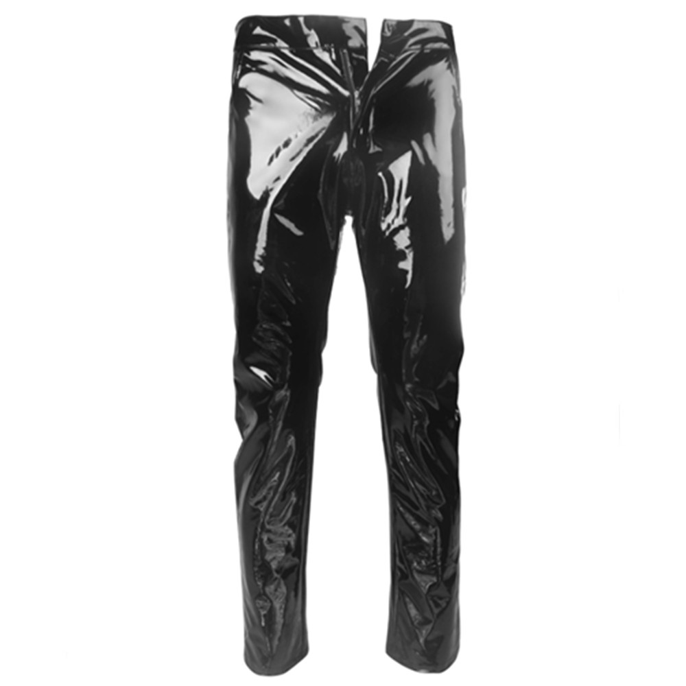 Calças de látex de pvc brilhan - Leather Work Pants avaliação e preço