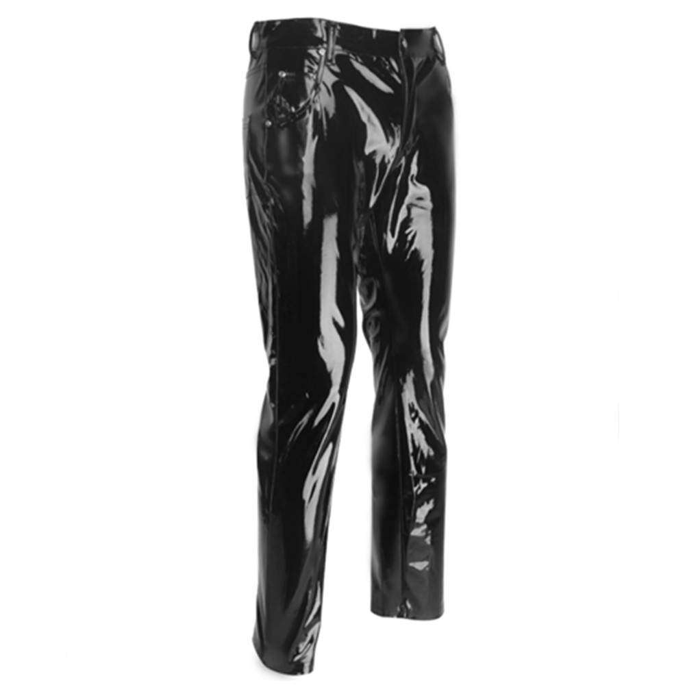 Calças de látex de pvc brilhan - Leather Work Pants avaliação e preço