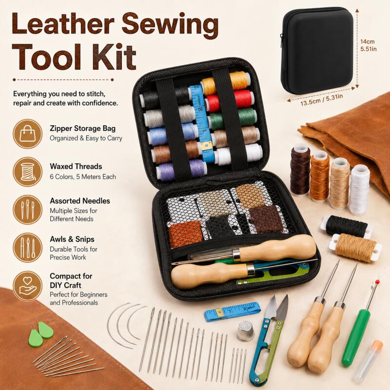 Kit de Costura em Couro com Li - Leatherwork Hand Sewing Needles avaliação e preço