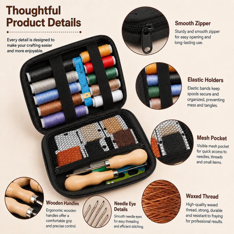 Kit de Costura em Couro com Li - Leatherwork Hand Sewing Needles avaliação e preço