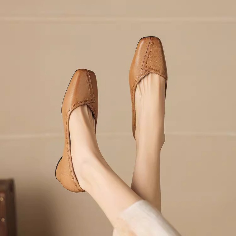Sapatos Elegantes de Salto Gro - Leather Work Outfit avaliação e preço