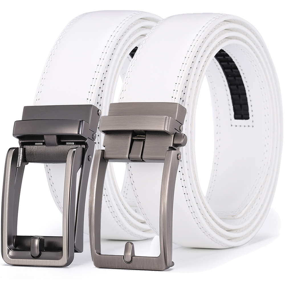 Cinto de golfe branco de luxo  - Leather Work Jeans avaliação e preço