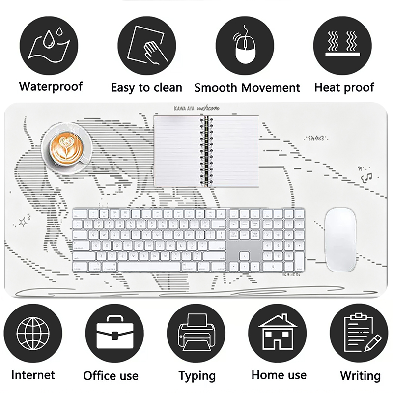 1Pç Mouse Pad de Couro Anime A - Leatherwork Desk avaliação e preço